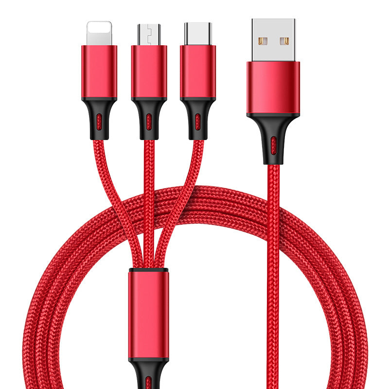 Mini 3-in-1 Woven Charging Cable