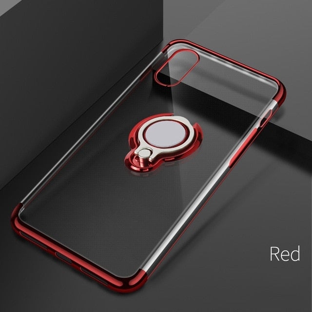 Transparent Ring-Holder iPhone Case | Choose Your Model