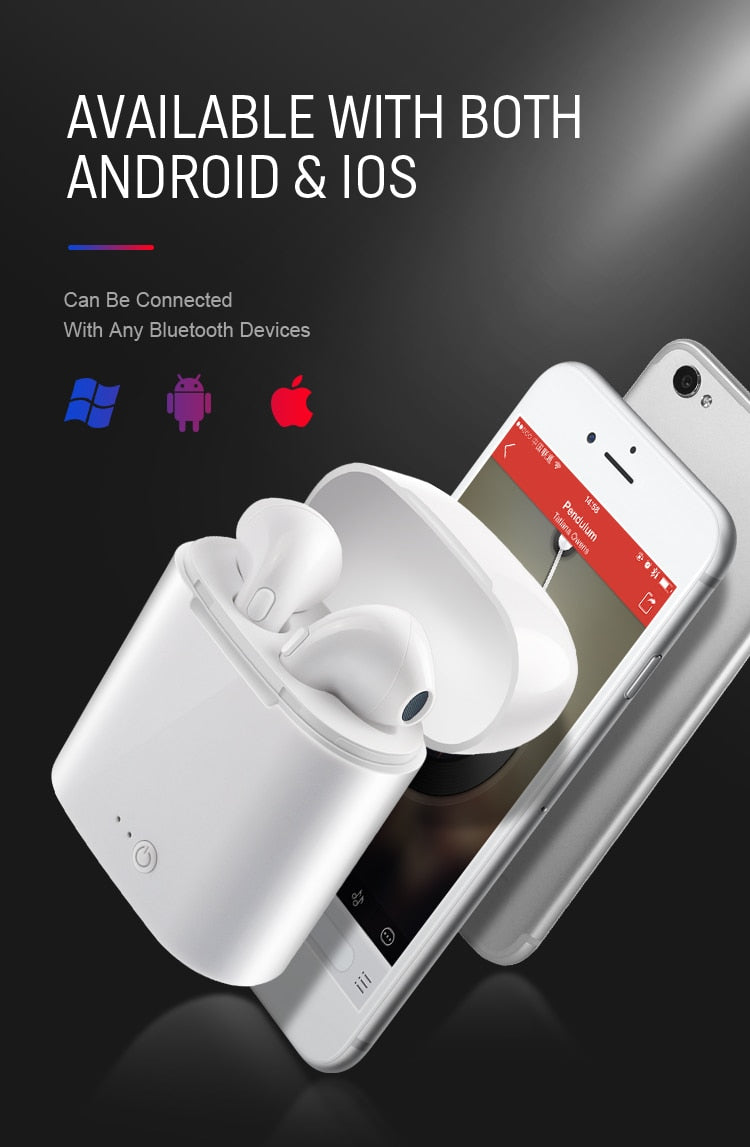 I7s TWS Bluetooth Earbuds with Microphone