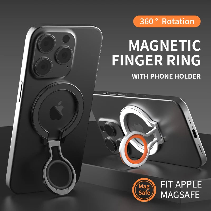 Rotating Metal Finger-Ring Phone Grip & Stand