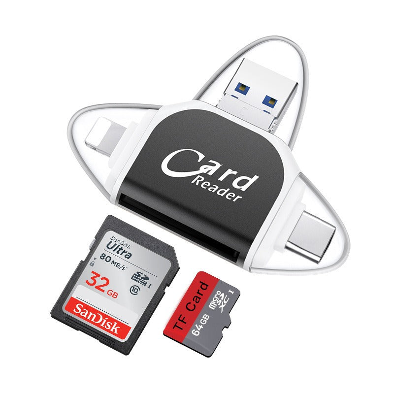 4-in-1 SD & TF Card Reader