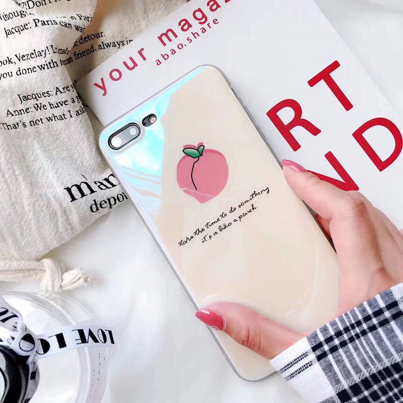 Pink Peach Print iPhone Case | Choose Your Model