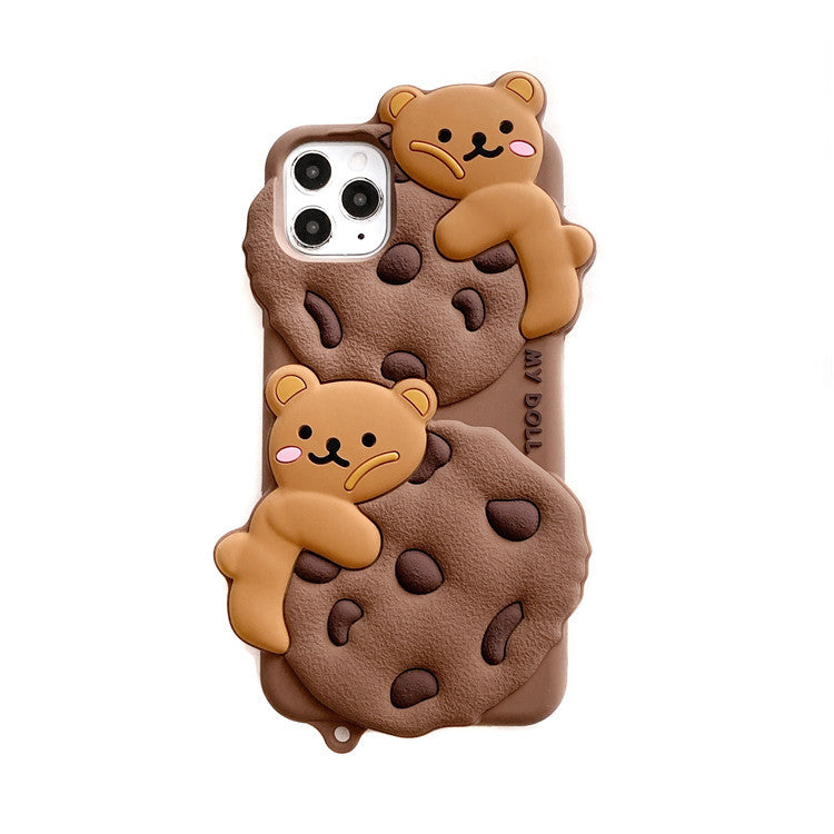 Cute Bear Biscuit iPhone Case | Choose Your Model
