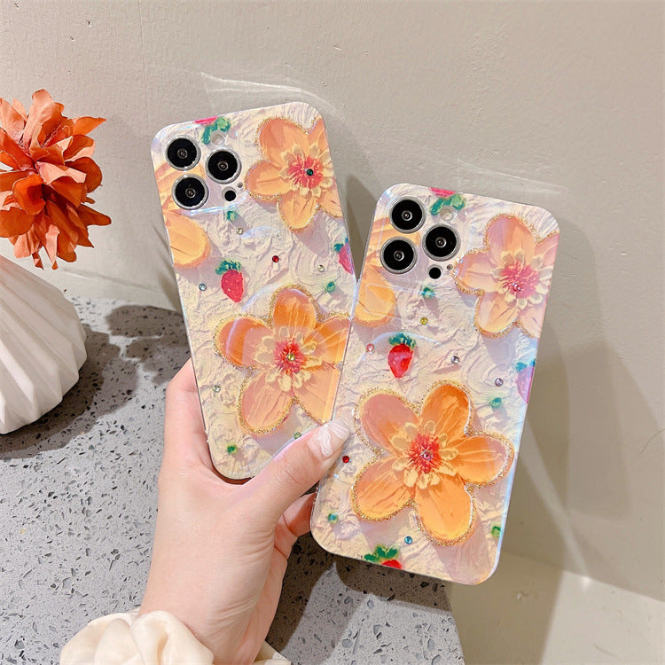 Strawberry Yellow Floral iPhone Case | Choose Your Model