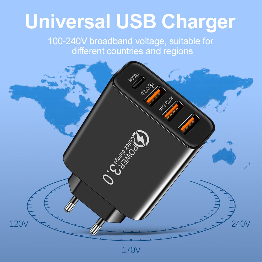 Multi-Port USB & USB-C Wall Charger
