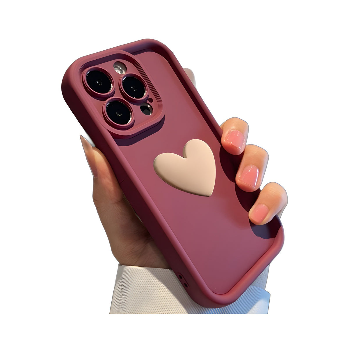 3D Heart Matte iPhone Case | Choose Your Model