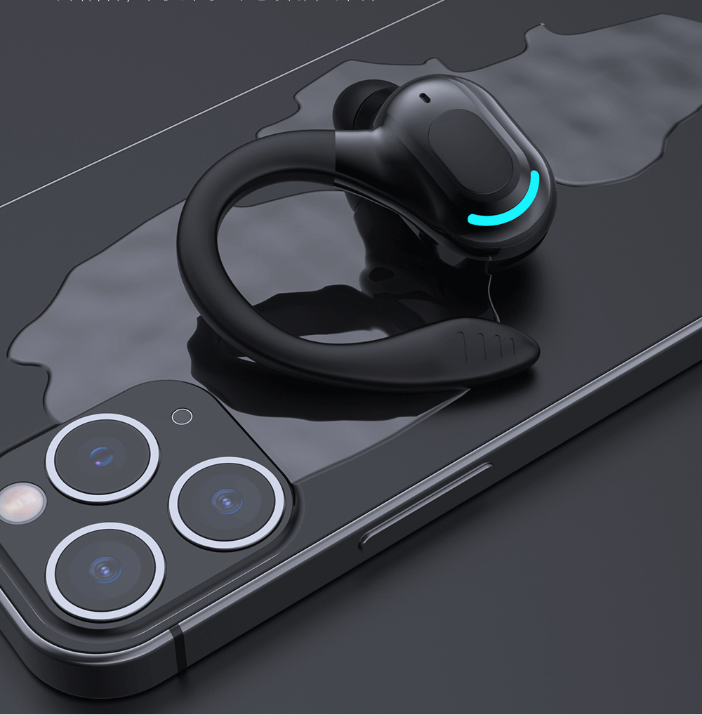Wireless Bluetooth Ear-Hook Headset | Black