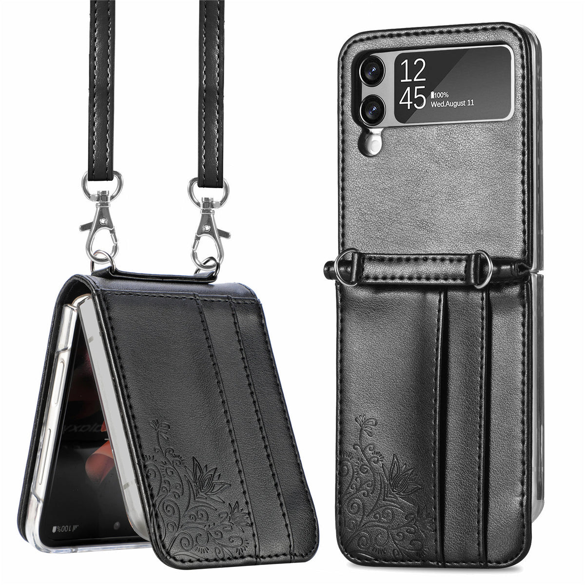 Embossed Wallet Case for Samsung Galaxy Z Flip3