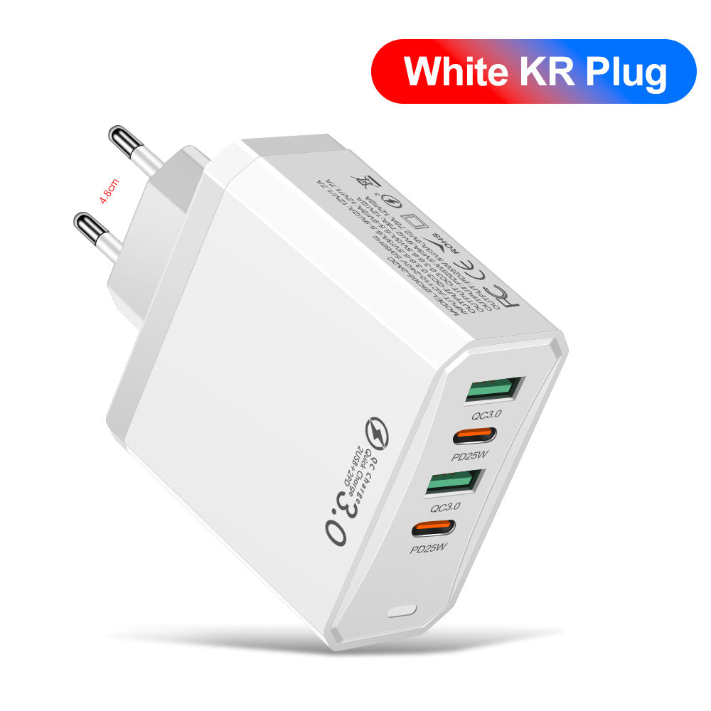 4-Port USB & USB-C Wall Charger