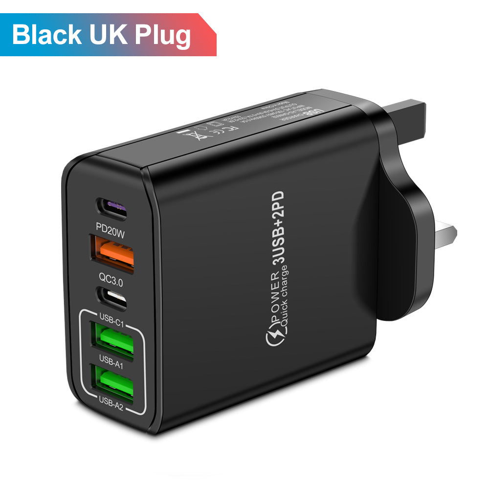 5-Port USB & USB-C PD Wall Charger