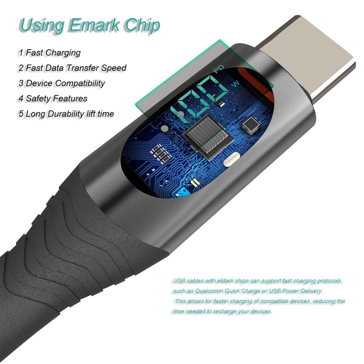 Woven USB-C Charging Cable | Up to 100W