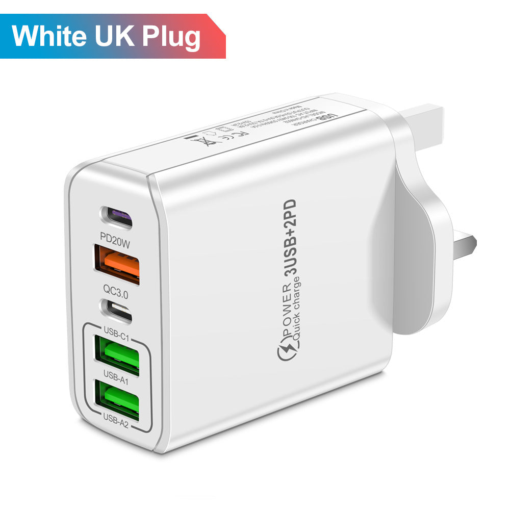 5-Port USB & USB-C PD Wall Charger
