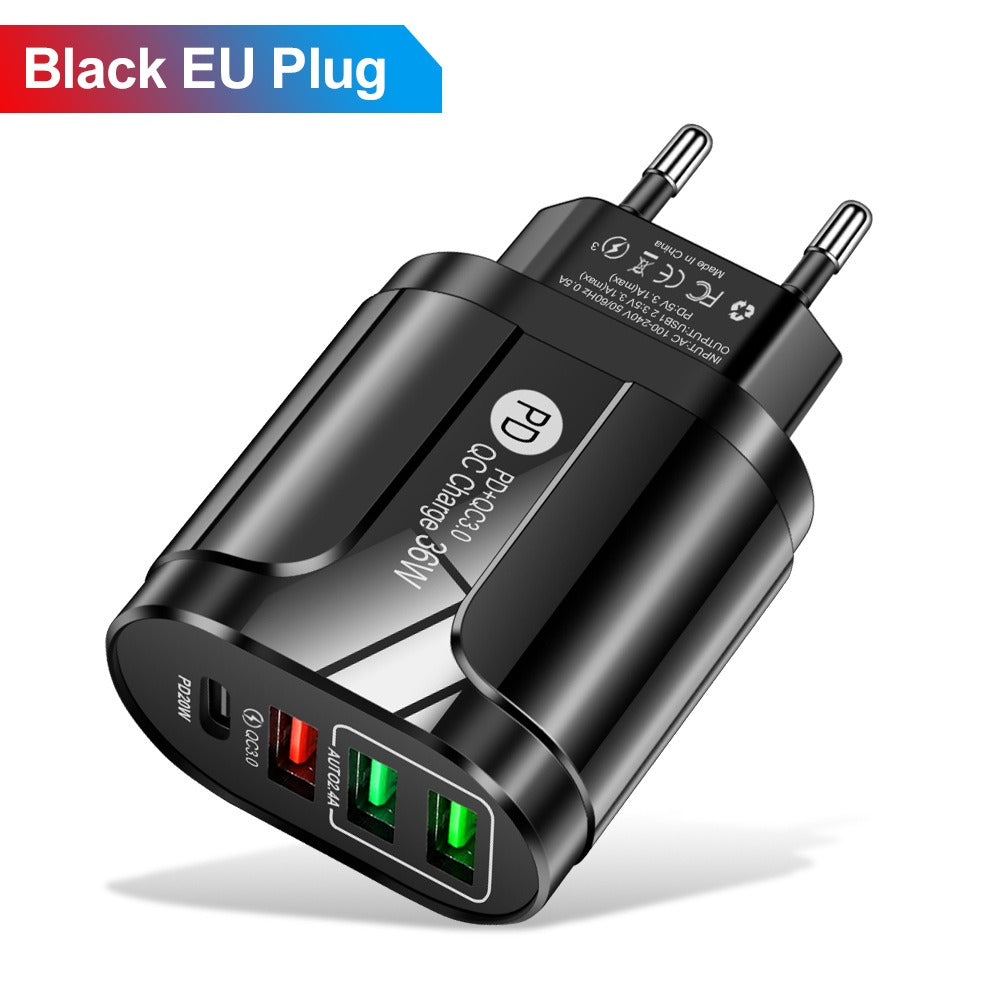 Dual USB PD & QC Wall Charger