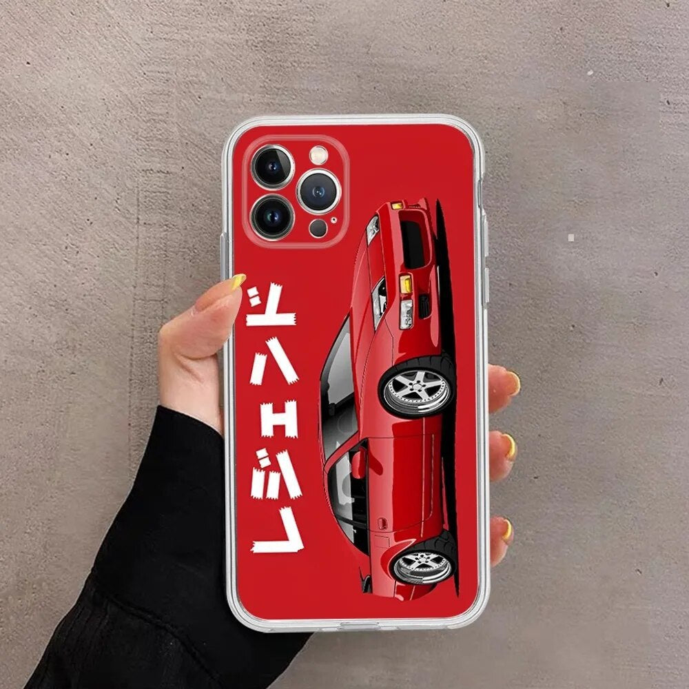 Japanese Car Soft TPU Case for iPhone 12–15