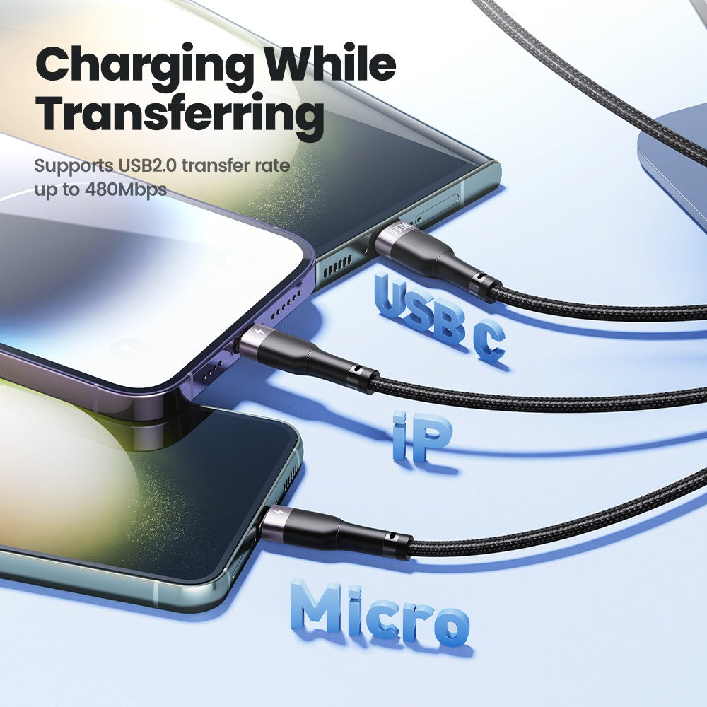 3-in-1 Charging Cable | Up to 100W