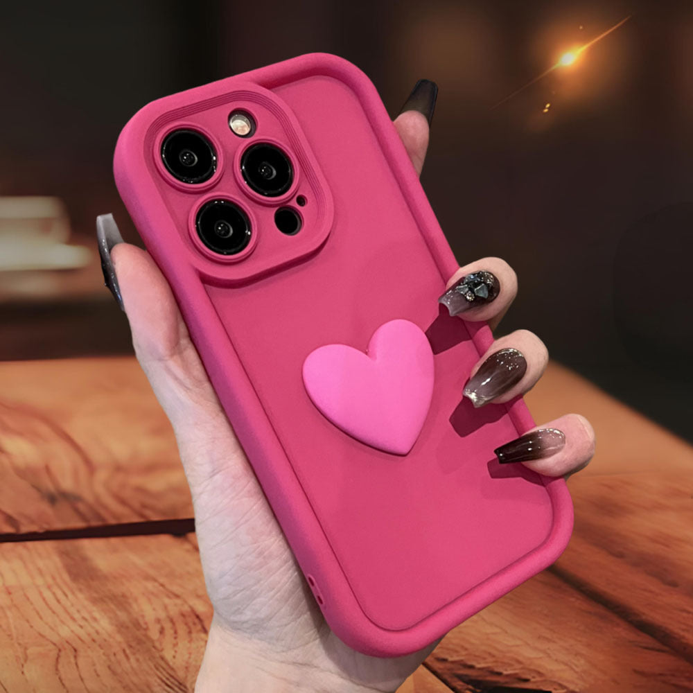 3D Heart Matte iPhone Case | Choose Your Model