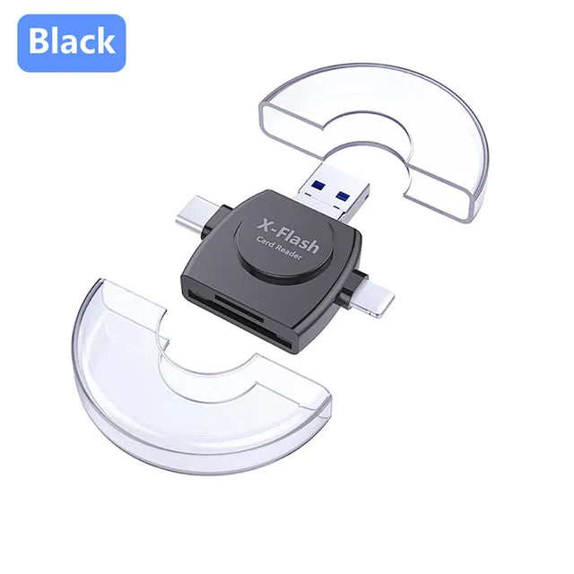 4-in-1 SD & TF OTG Card Reader