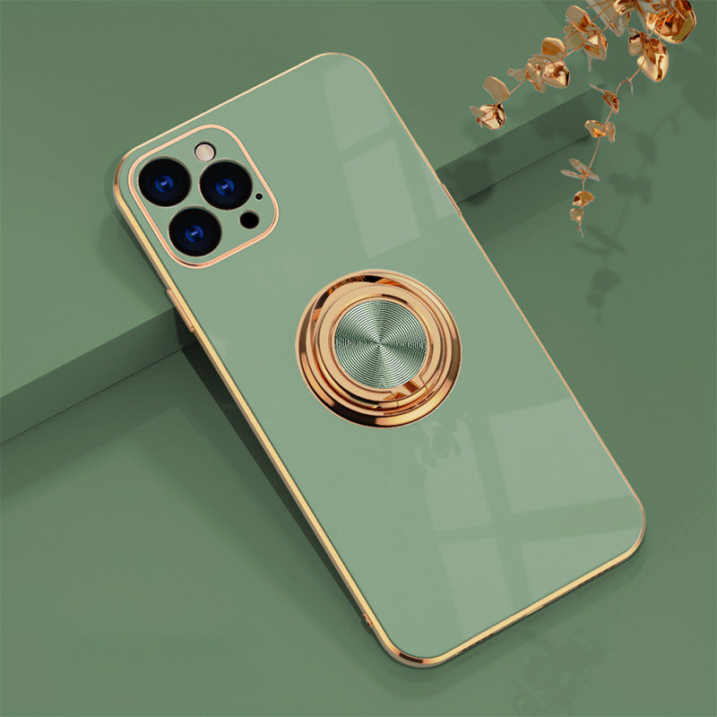 Metallic-Look iPhone Case with Ring Stand | Choose Model