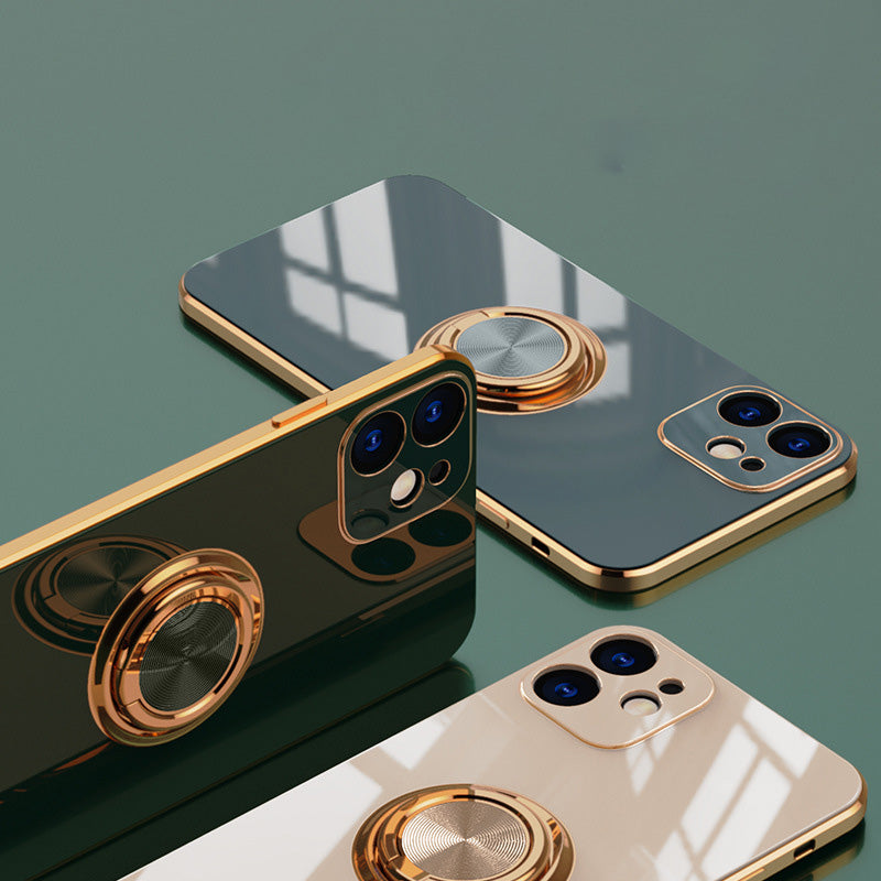 Metallic-Look iPhone Case with Ring Stand | Choose Model