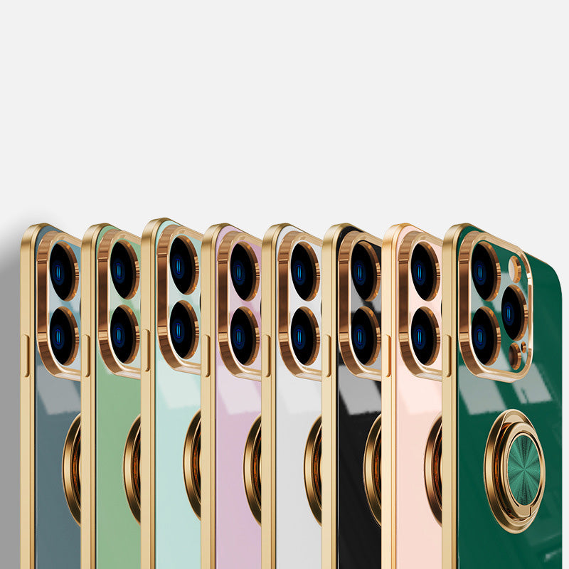 Metallic-Look iPhone Case with Ring Stand | Choose Model