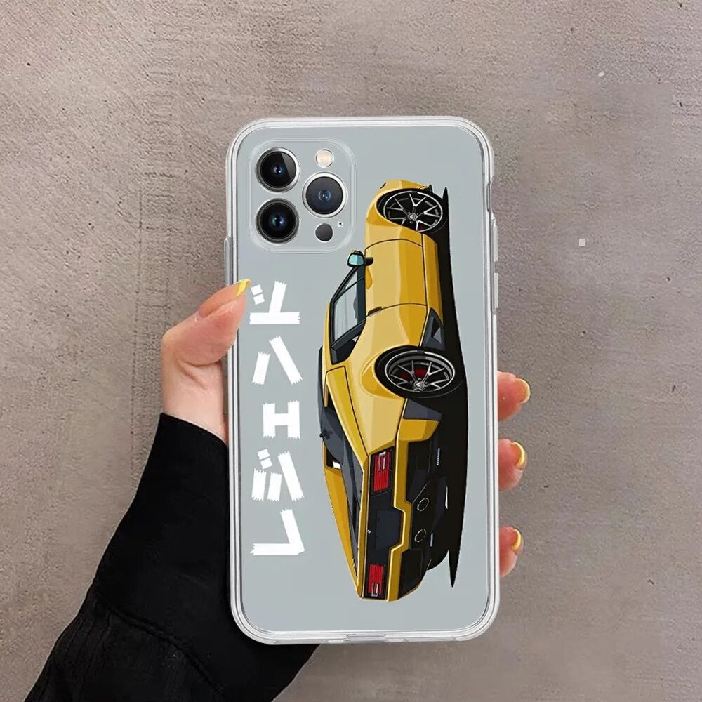 Japanese Car Soft TPU Case for iPhone 12–15
