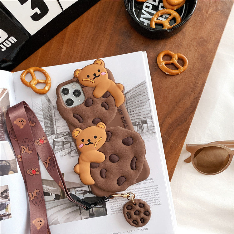 Cute Bear Biscuit iPhone Case | Choose Your Model