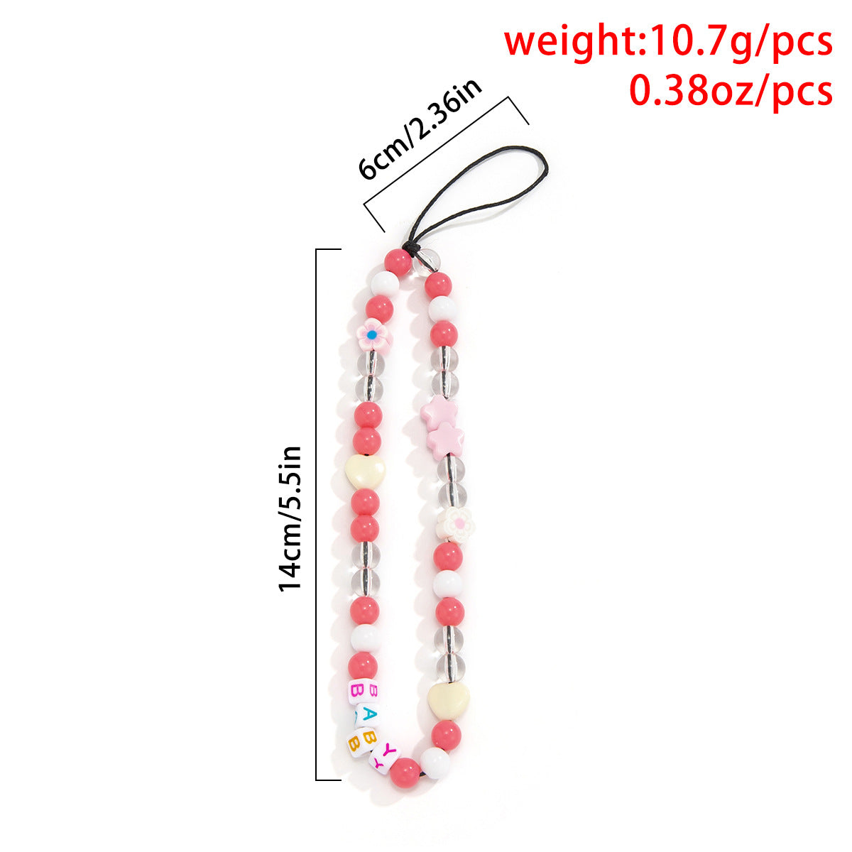 Daisy Beaded Phone Charm
