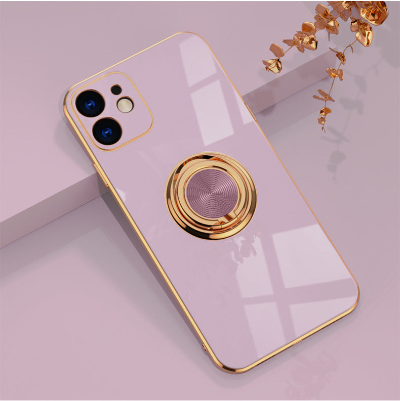 Metallic-Look iPhone Case with Ring Stand | Choose Model