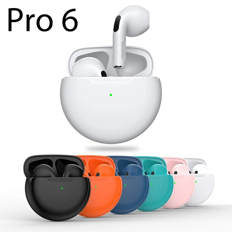 Pro6 TWS Touch-Control Bluetooth Earbuds
