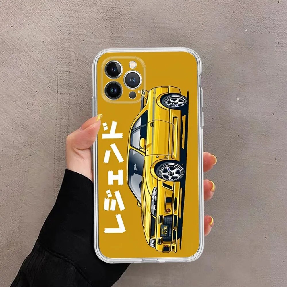 Japanese Car Soft TPU Case for iPhone 12–15