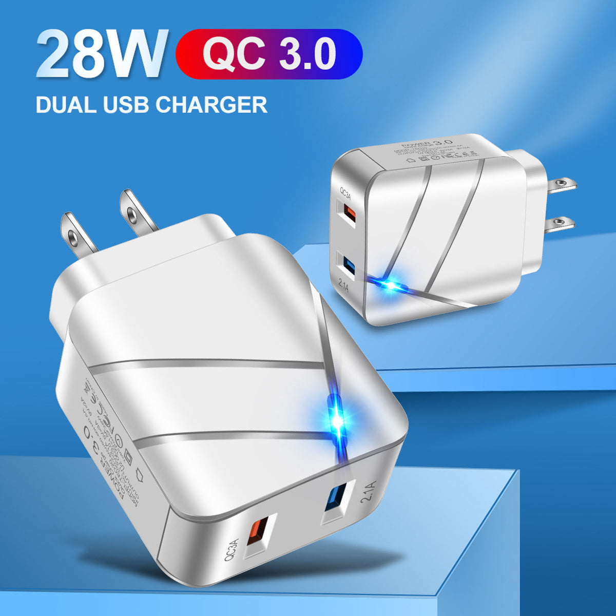 Dual USB QC Wall Charger