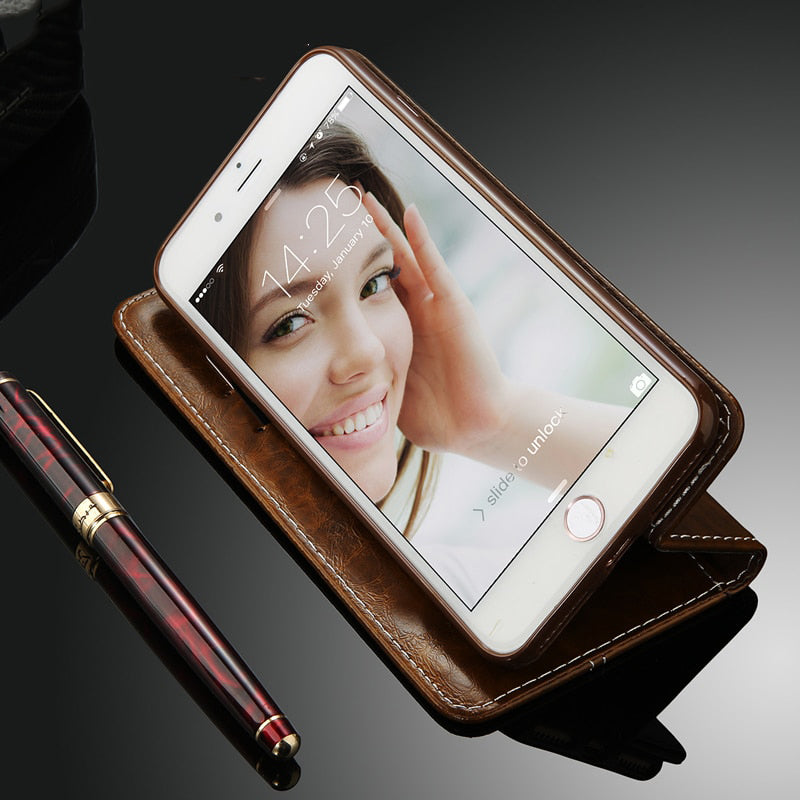 PU Leather Flip Wallet iPhone Case | Choose Your Model
