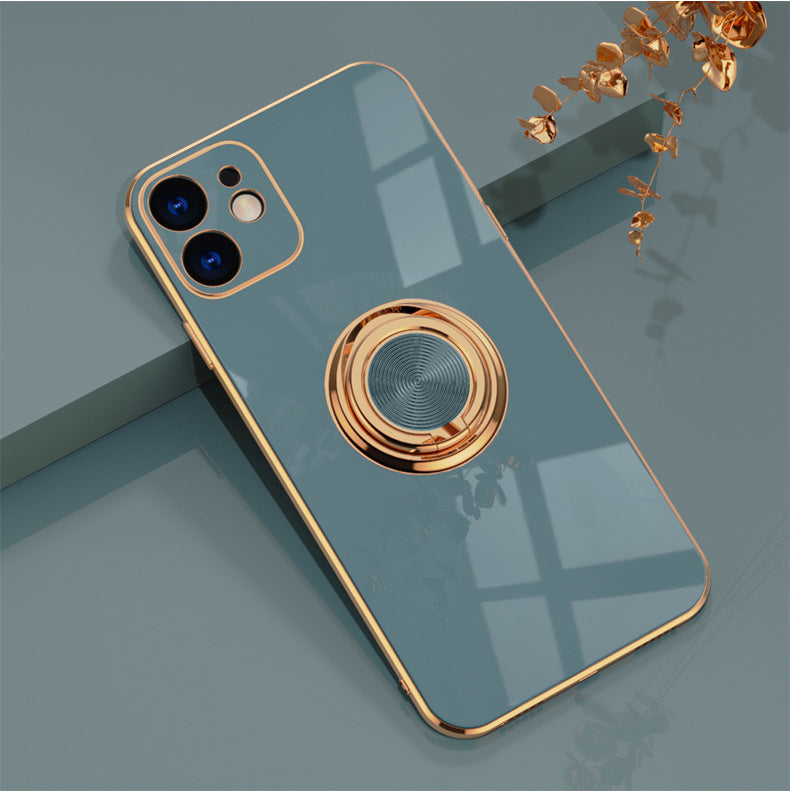 Metallic-Look iPhone Case with Ring Stand | Choose Model