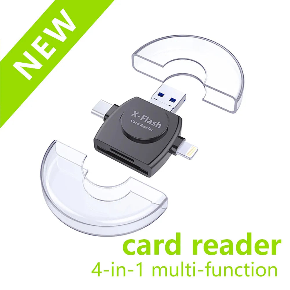 4-in-1 SD & TF OTG Card Reader