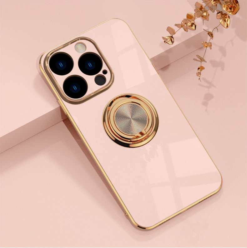 Metallic-Look iPhone Case with Ring Stand | Choose Model