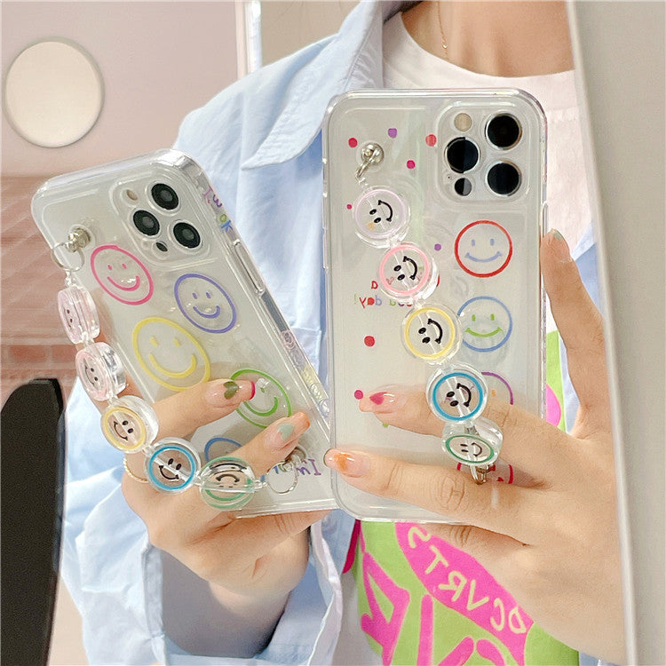 Smiley Face iPhone Case with Bracelet Strap | Choose Model