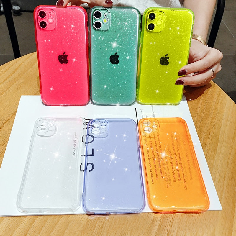 Glitter Fluorescent TPU iPhone Case | Choose Your Model