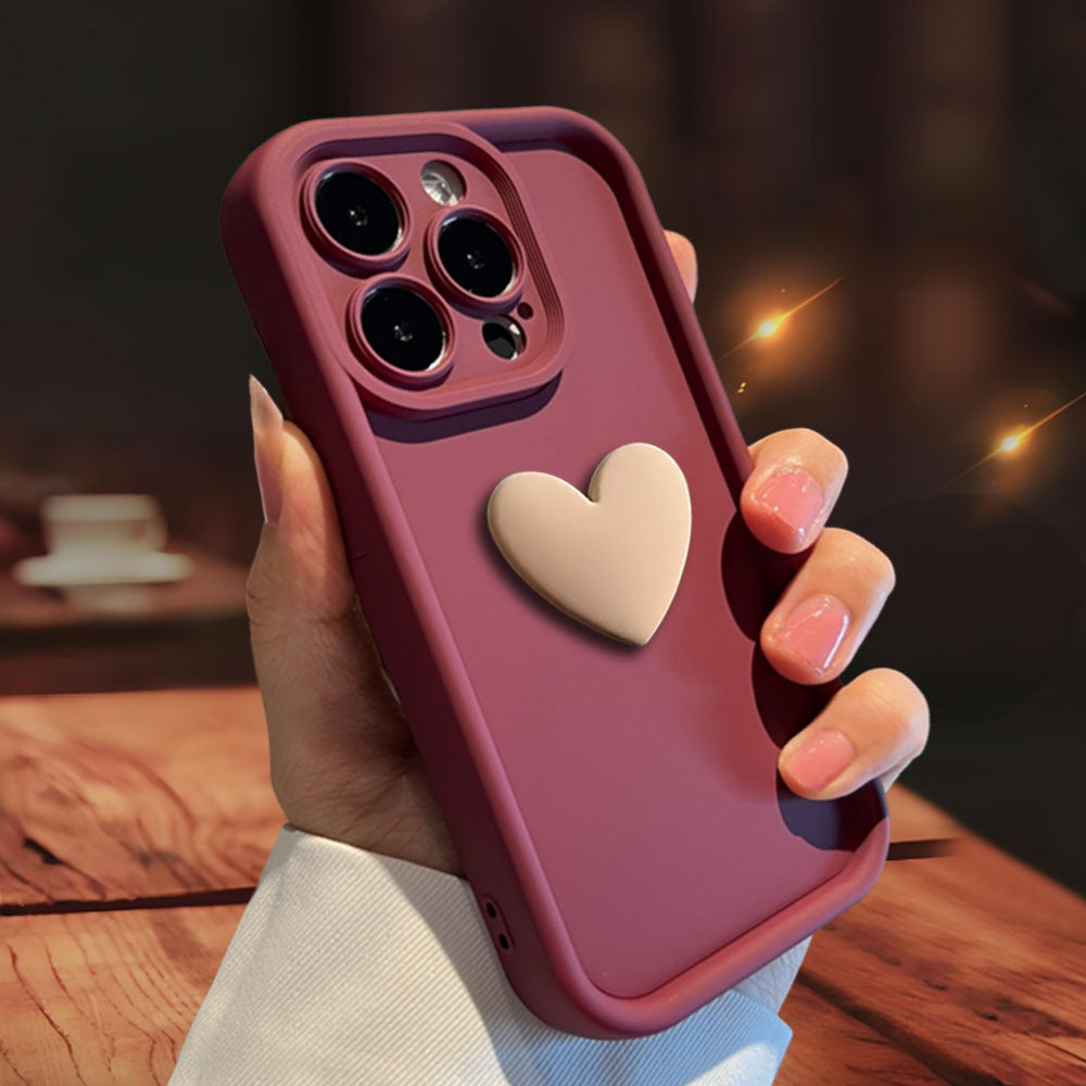 3D Heart Matte iPhone Case | Choose Your Model
