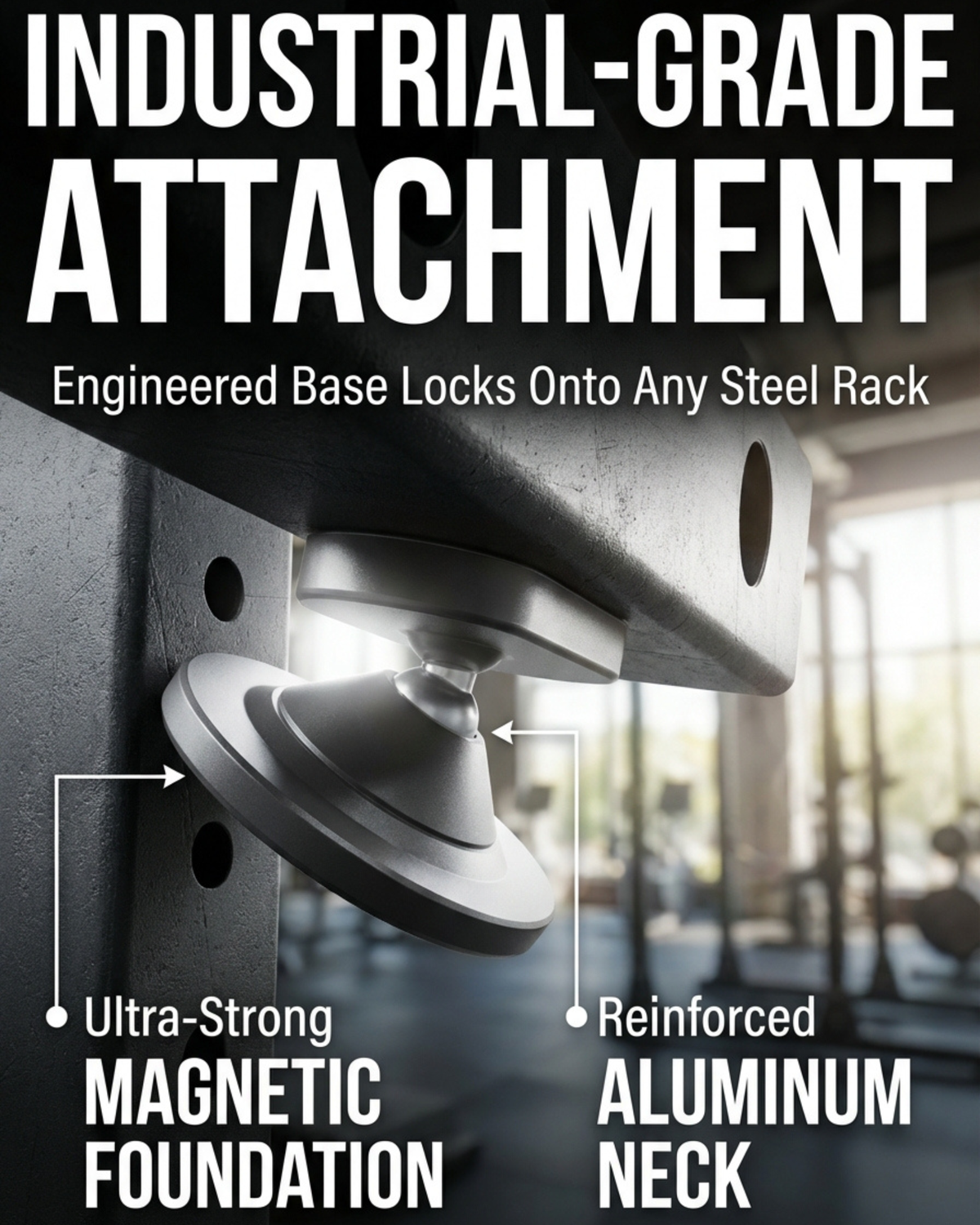 Magnetic Gym Phone Holder with Metal Ring