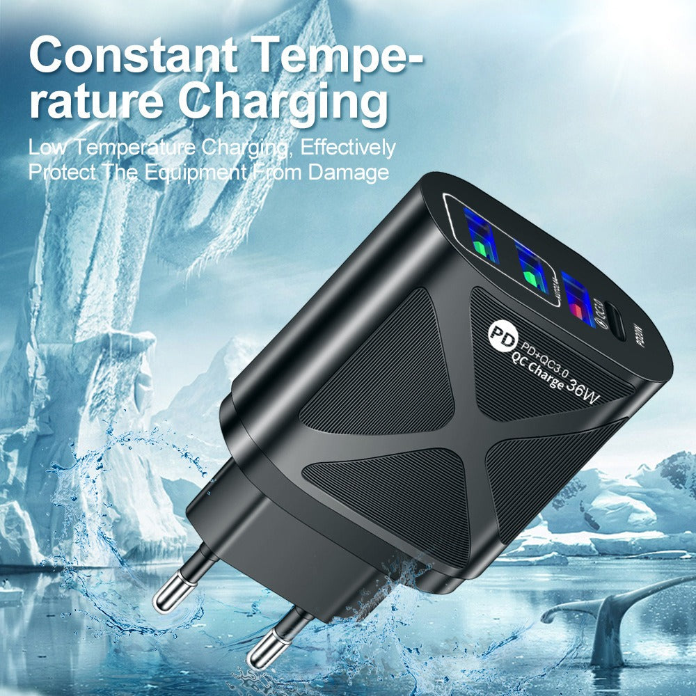 Dual USB PD & QC Wall Charger