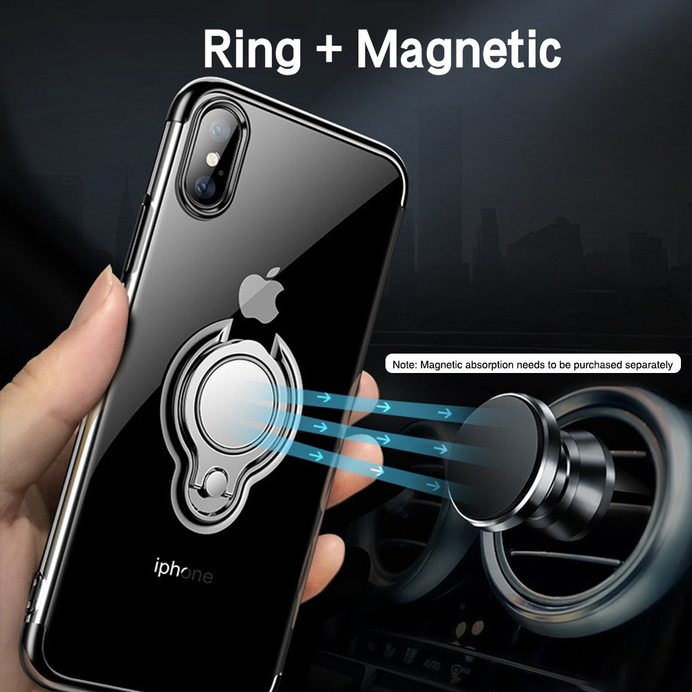 Transparent Ring-Holder iPhone Case | Choose Your Model