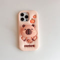 3D Capybara iPhone Case with Fold-Out Stand
