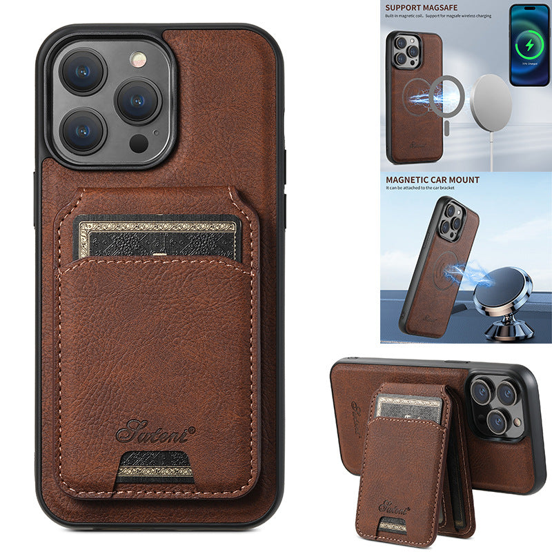Magnetic Card Holder iPhone Case with Stand | Choose Your Model