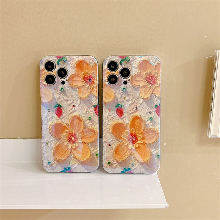 Strawberry Yellow Floral iPhone Case | Choose Your Model