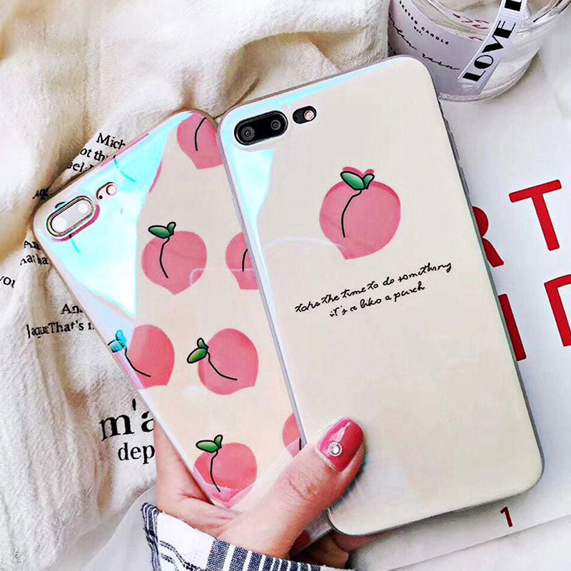 Pink Peach Print iPhone Case | Choose Your Model