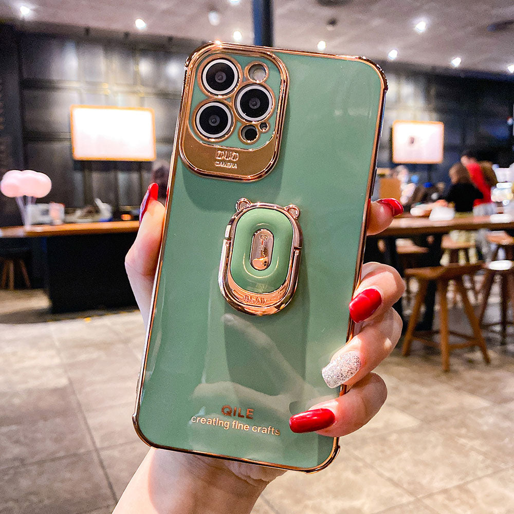 Metallic-Look iPhone Case with Ring Grip | Choose Model