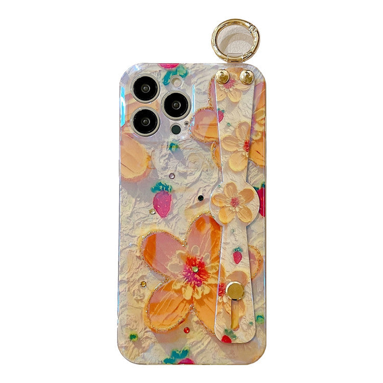 Yellow Floral Rhinestone iPhone Case | Choose Your Model