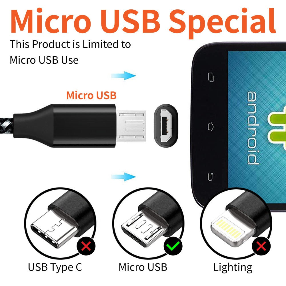 Braided USB-A to Micro-USB Charging Cable | 1m