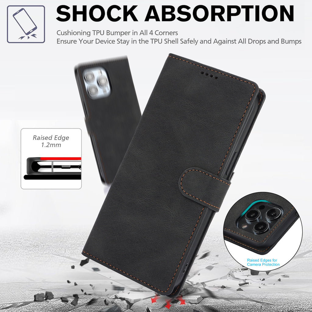 Faux Leather Wallet iPhone Case with Stand | Choose Your Model