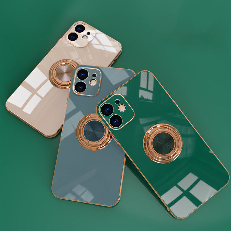 Metallic-Look iPhone Case with Ring Stand | Choose Model